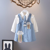 Új modell gyerek ruha és ing szett lányoknak