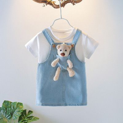 Farmer ruha 3D mackóval lányoknak