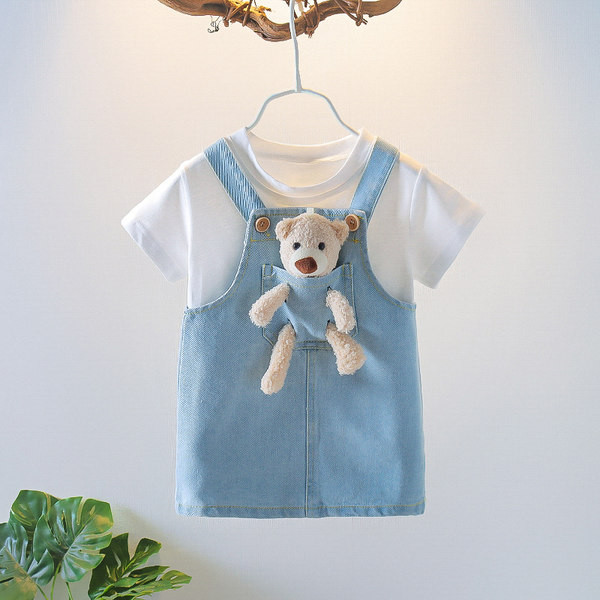 Farmer ruha 3D mackóval lányoknak