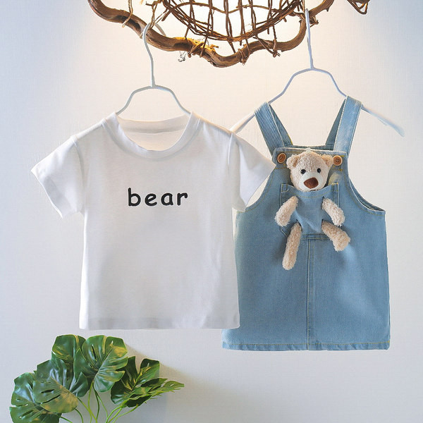 Farmer ruha 3D mackóval lányoknak