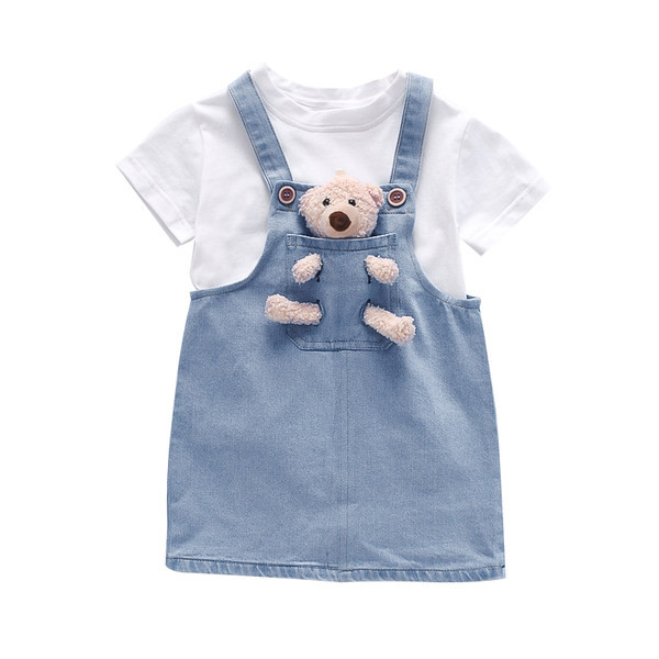 Farmer ruha 3D mackóval lányoknak