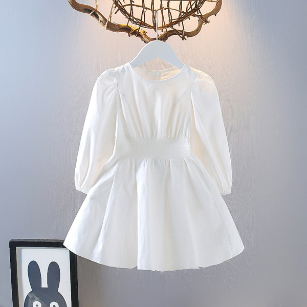 Gyerekruha elasztikus derékkal, fehér színben