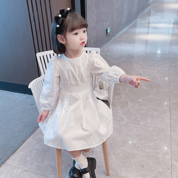 Gyerekruha elasztikus derékkal, fehér színben