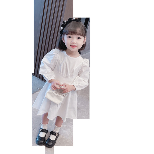 Gyerekruha elasztikus derékkal, fehér színben