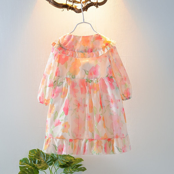 Modern gyerekruha virágos motívumokkal, hosszú ujjal