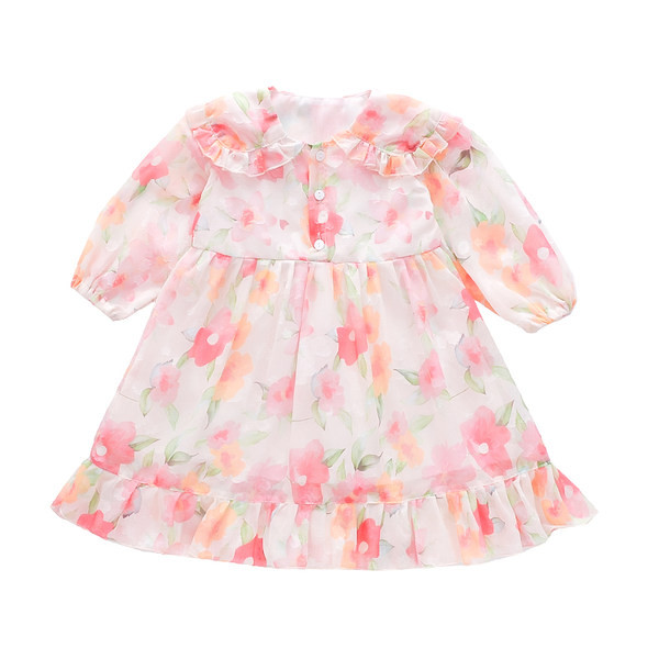 Modern gyerekruha virágos motívumokkal, hosszú ujjal