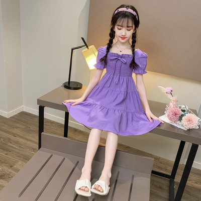 Παιδικό φόρεμα με κορδέλα σε δύο χρώματα