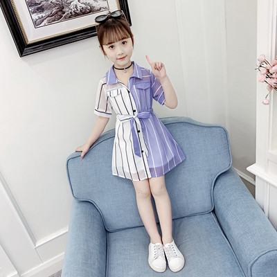 Παιδικό πουκάμισο τύπου φορέματος με κουμπιά