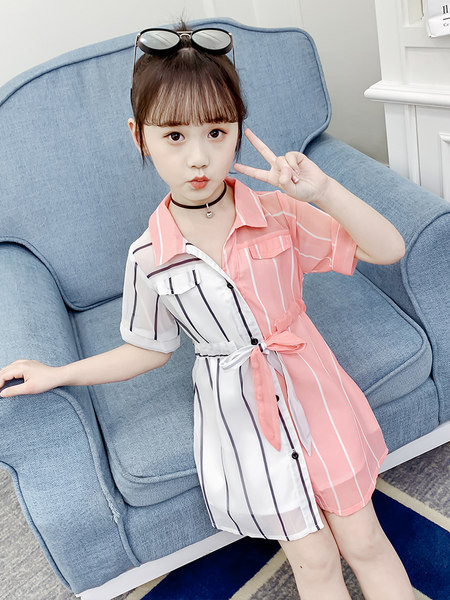 Παιδικό πουκάμισο τύπου φορέματος με κουμπιά