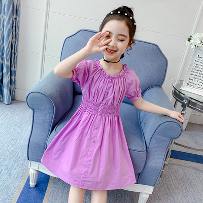 Casual καλοκαιρινό φόρεμα με κουμπιά για κορίτσια