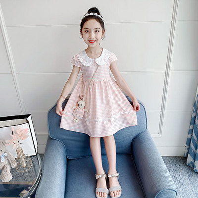 Casual παιδικό καρό φόρεμα για κορίτσια