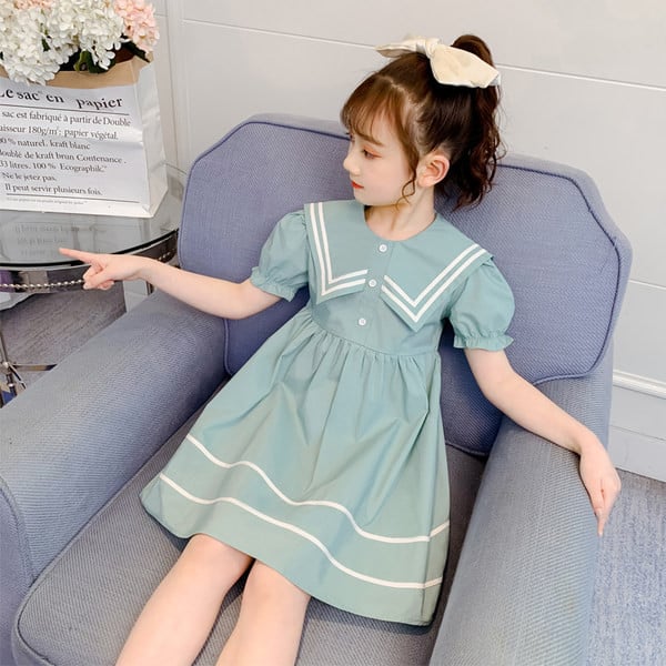 Új modell nyári ruha klasszikus gallérral