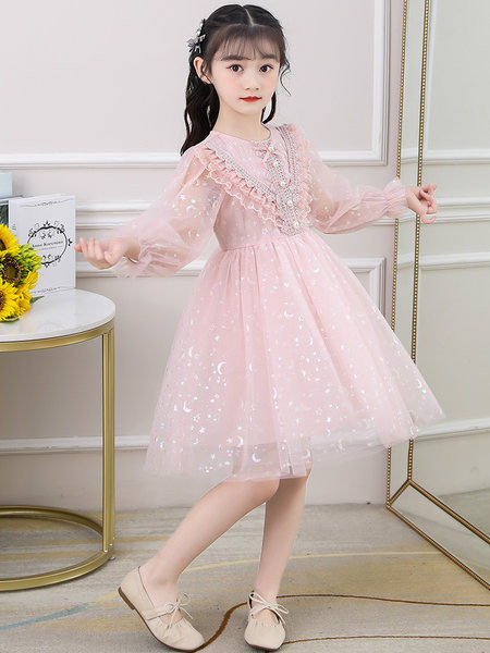 Gyermek pecsétruha rózsaszín szalaggal