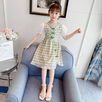 Casual φόρεμα για κορίτσια με κοντό μανίκι και οβάλ λαιμόκοψη