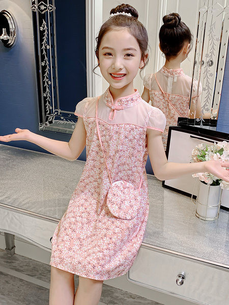 Moodne lillemotiividega kleit - tüdrukutele