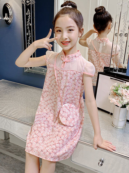 Moodne lillemotiividega kleit - tüdrukutele