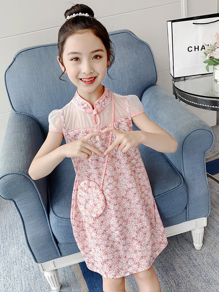 Moodne lillemotiividega kleit - tüdrukutele