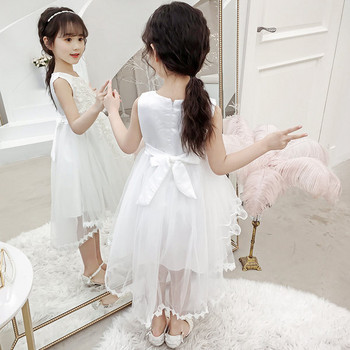 Елегантна детска рокля с тюл и дантела