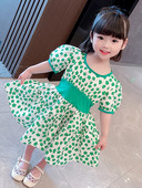 Gyermek rövid ruha virágokkal - két színben