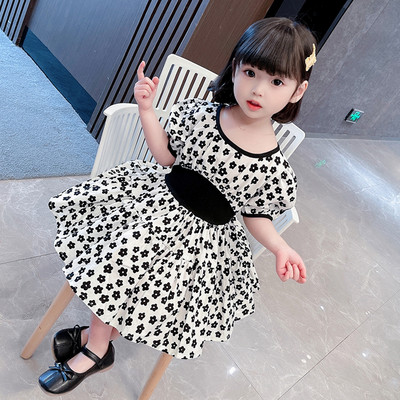 Gyermek rövid ruha virágokkal - két színben