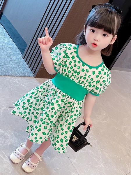 Gyermek rövid ruha virágokkal - két színben