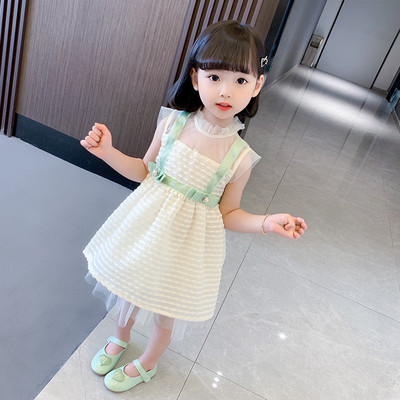 Új modell nyári ruha lányoknak csipkével és gyöngyökkel