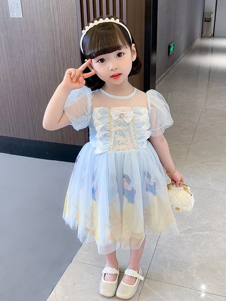 Pitsi ja tülliga lastekleit tüdrukutele