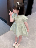 Moodne lühikeste varrukatega lastekleit - sobib suveks