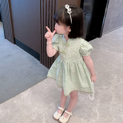 Moodne lühikeste varrukatega lastekleit - sobib suveks