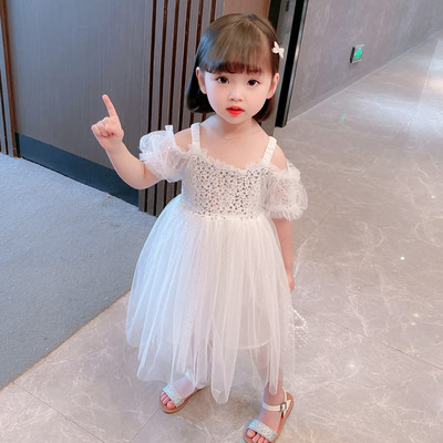 Elegantne tülli ja litritega lastekleit