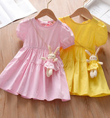 Παιδικό μοντέρνο φόρεμα με κοντά μανίκια