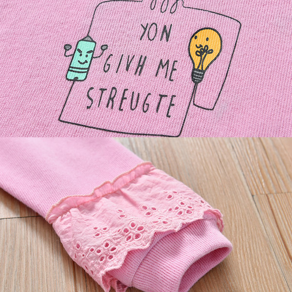 Παιδικό σπορ-κομψό φόρεμα με απλικέ και δαντέλα