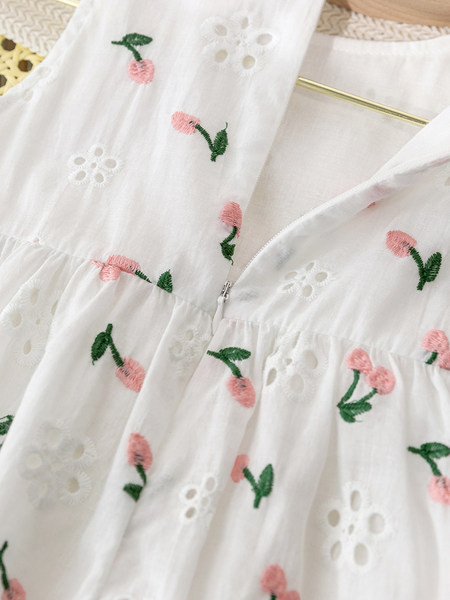 Ležerna dječja haljina s okruglim izrezom