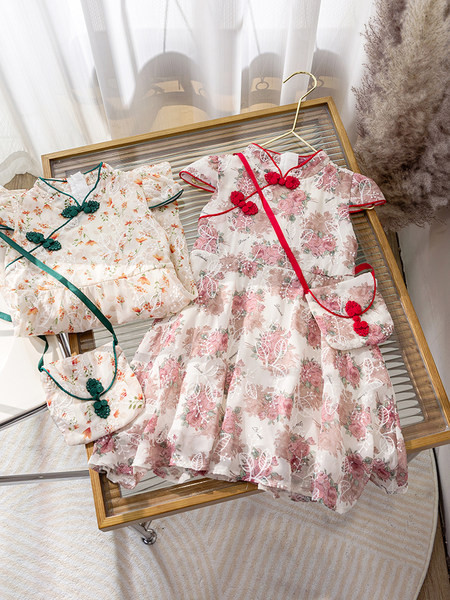 Moderna dječja haljina s trakama za djevojčice