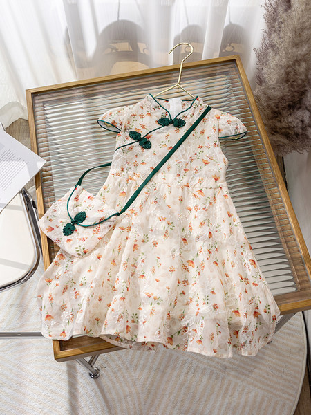 Moderna dječja haljina s trakama za djevojčice