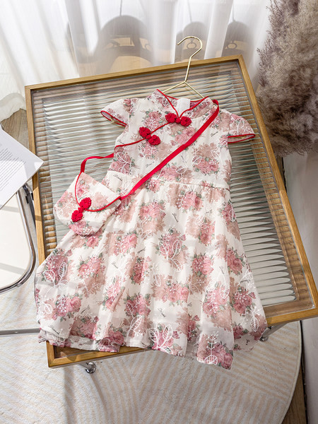 Moderna dječja haljina s trakama za djevojčice