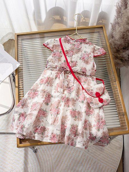 Moderna dječja haljina s trakama za djevojčice