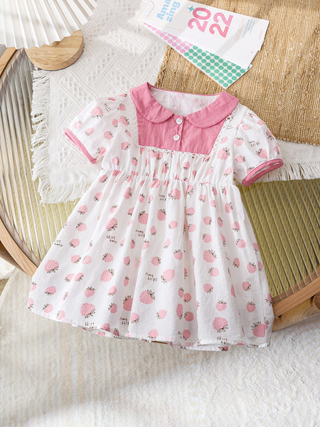 Kahes värvitoonis lühikeste varrukatega laste vabaajakleit