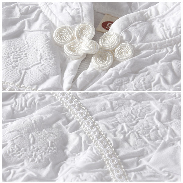 Lühikeste varrukatega valge vabaaja lastekleit