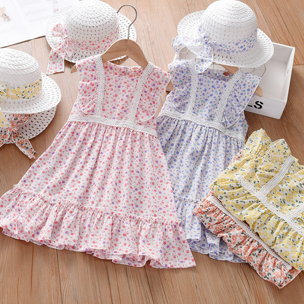 Gyerek hétköznapi ruha kerek nyakkivágással - több színben