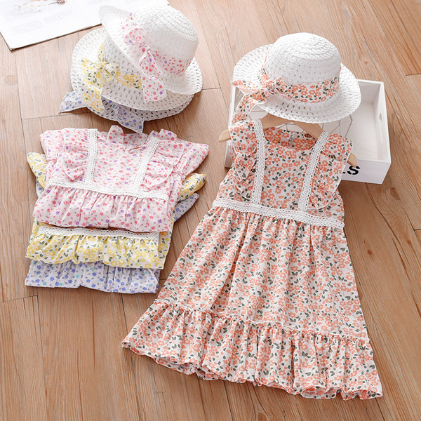 Gyerek hétköznapi ruha kerek nyakkivágással - több színben