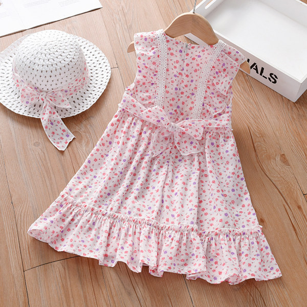 Gyerek hétköznapi ruha kerek nyakkivágással - több színben