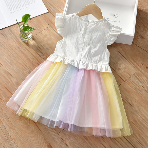 Nyári ruha lányoknak tüll és egyszarvúval