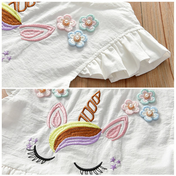 Nyári ruha lányoknak tüll és egyszarvúval