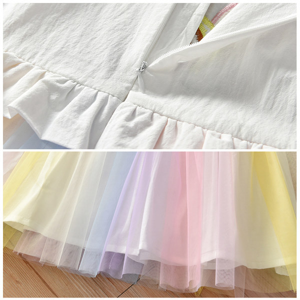 Nyári ruha lányoknak tüll és egyszarvúval