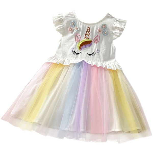 Nyári ruha lányoknak tüll és egyszarvúval