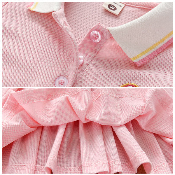Gyerekruha klasszikus gallérral, rózsaszínben