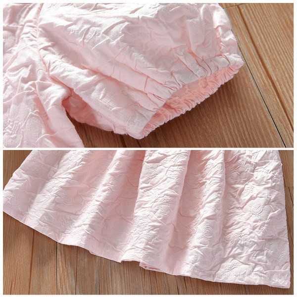 Moodne kandilise dekoltee ja lühikeste varrukatega kleit tüdrukutele