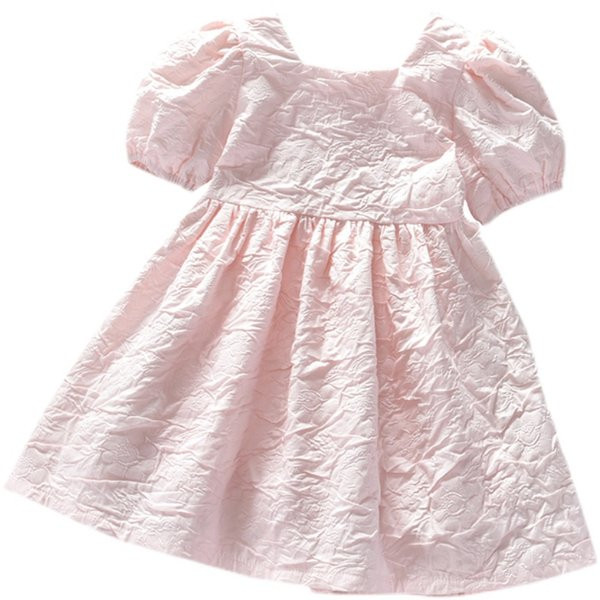 Moodne kandilise dekoltee ja lühikeste varrukatega kleit tüdrukutele