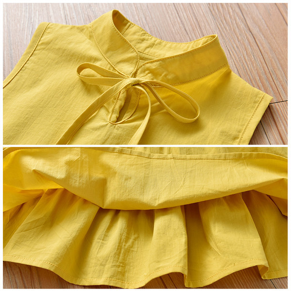 Dječja casual haljina s trakom jednobojni model